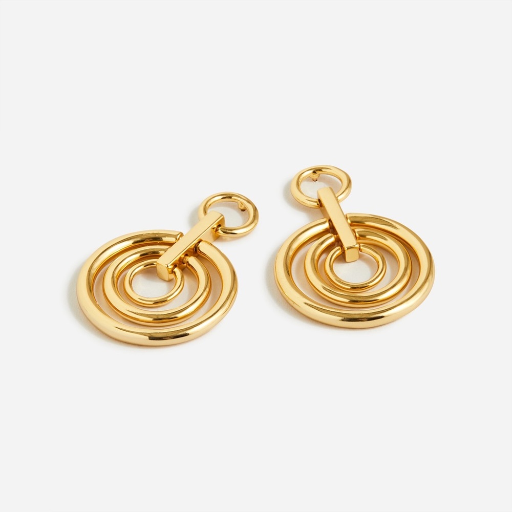 J. Crew Gold-tone circle earrings